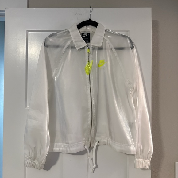 Nike Jackets & Blazers - Nike Women's Translucent White Bomber Jacket